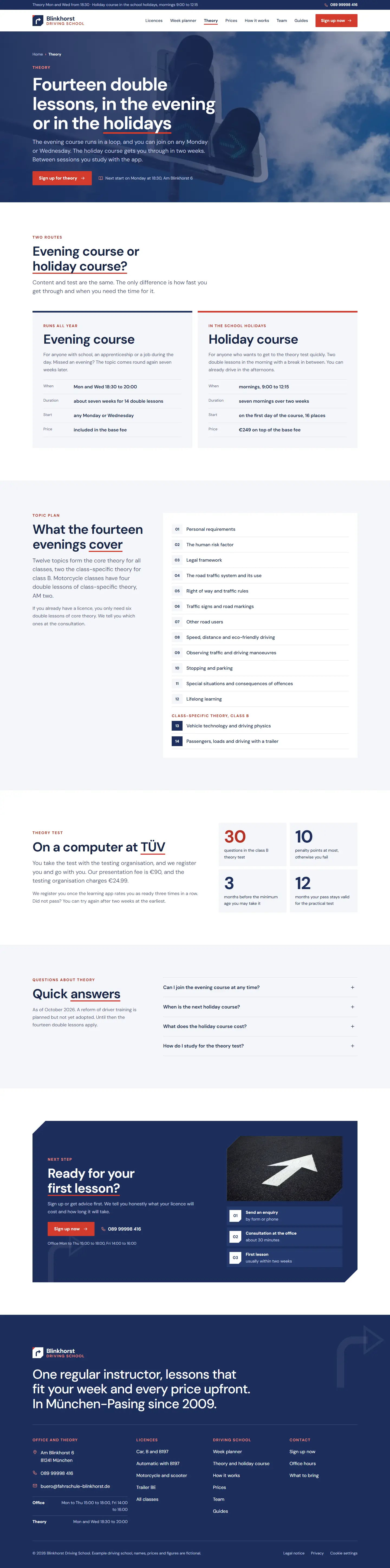 Theory, subpage of the Blinkhorst template