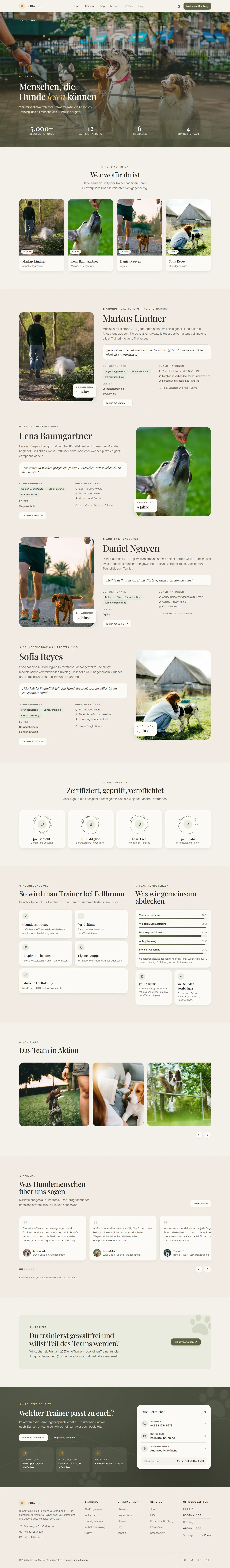 Vier Menschen, vier Schwerpunkte des Templates Fellbrunn