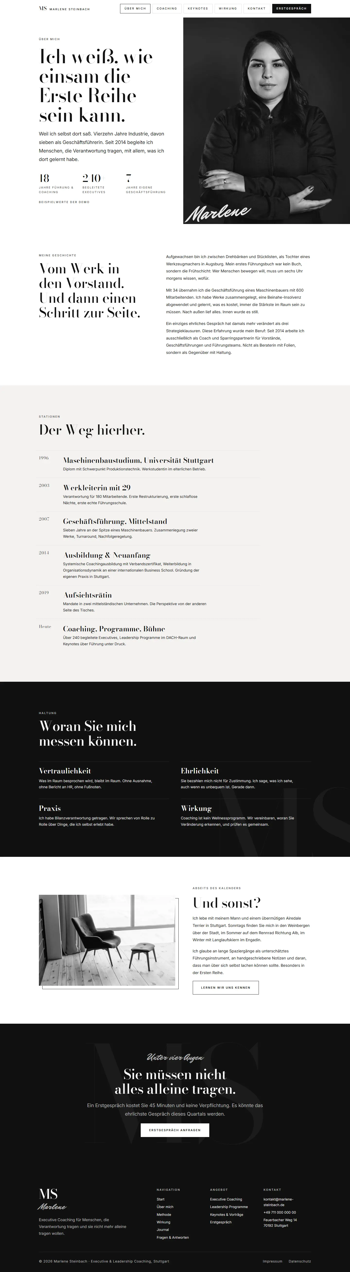 Unterseite des Templates Steinbach
