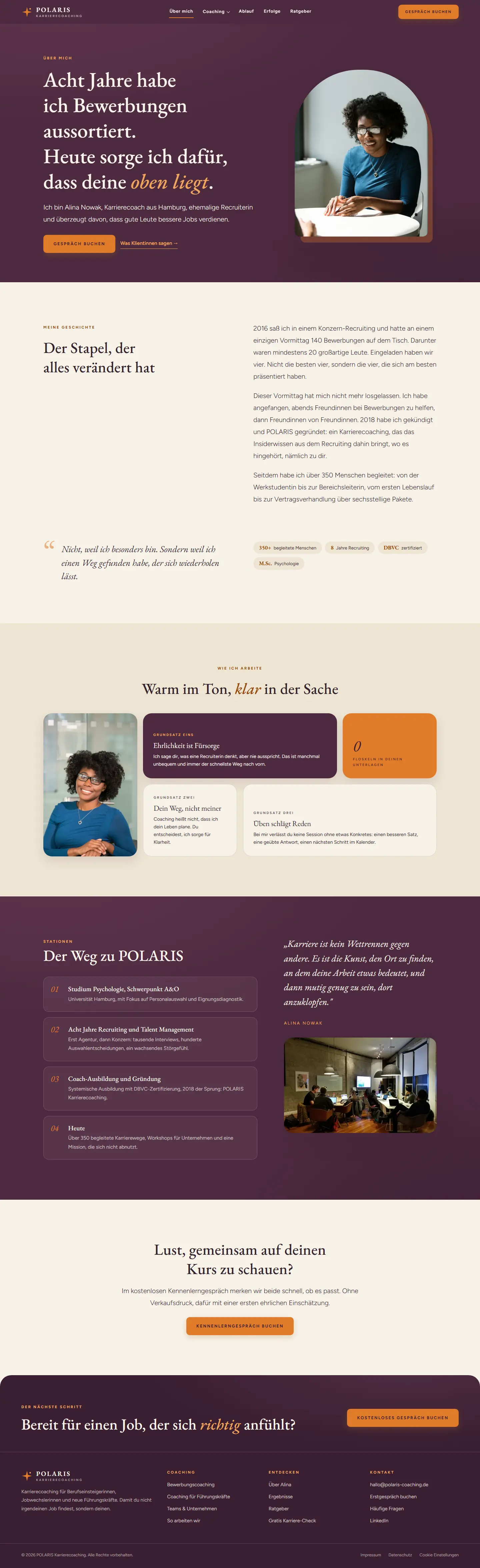 Unterseite des Templates Polaris