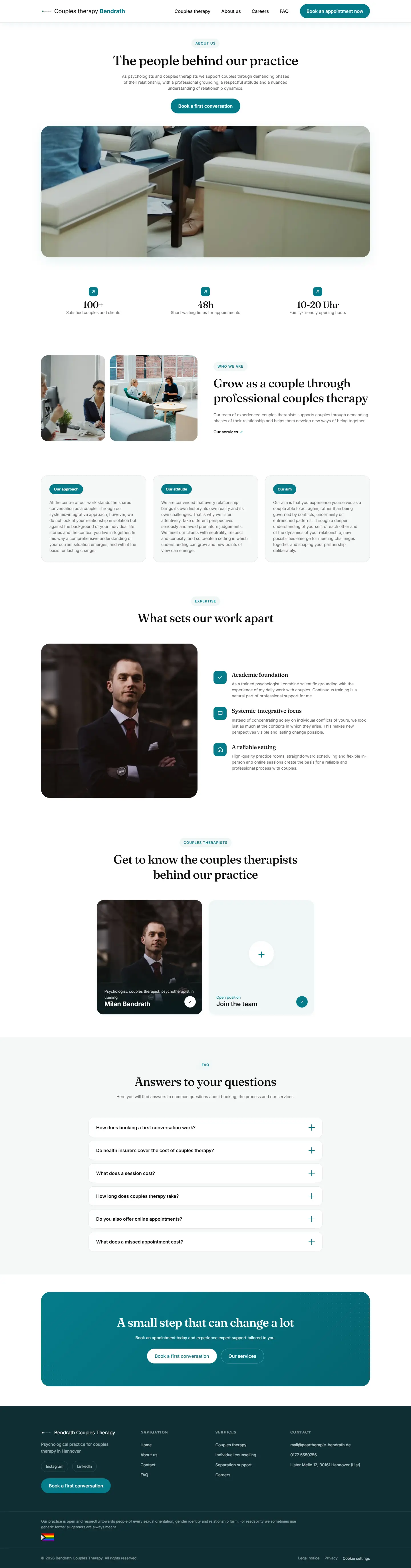 About page of the Bendrath template