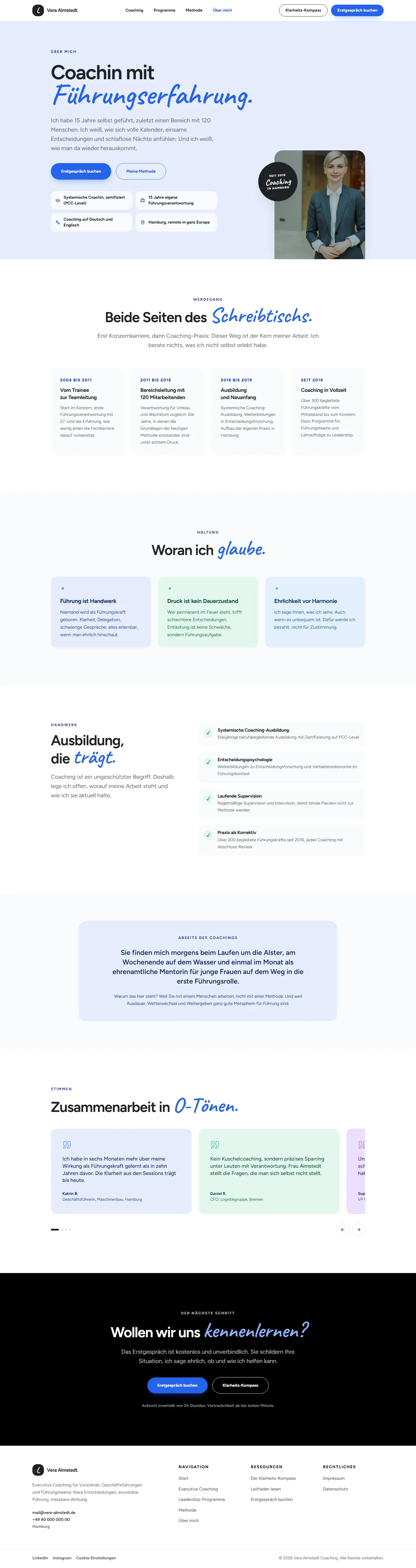 Weitere Unterseite des Templates Almstedt