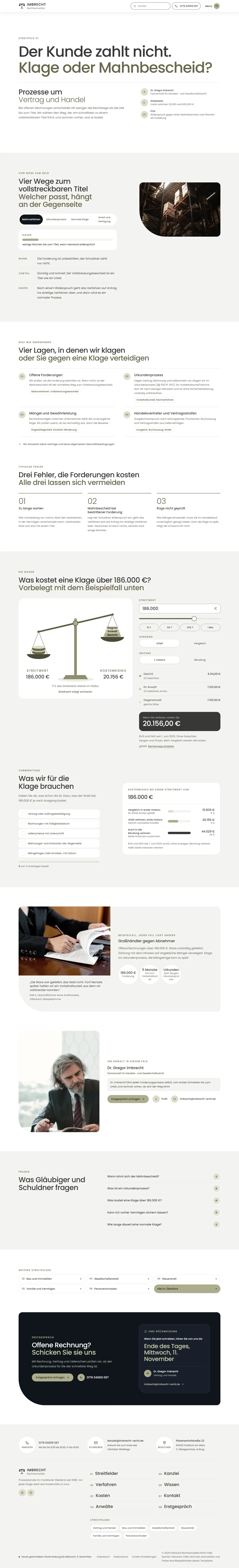 Vertrag und Handel, Unterseite des Templates Imbrecht